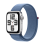 Watch Apple Watch SE2 (2023) V2 GPS 40mm Silver Aluminium Case with Sport Loop - Winter Blue EU