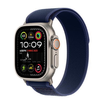 Watch Apple Watch Ultra 2 LTE 49mm Titanium Case with Trail Loop S/M - Blue/Black