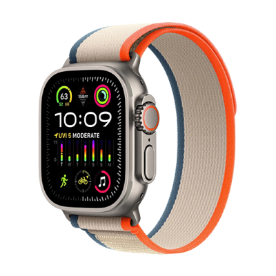 Watch Apple Watch Ultra 2 LTE 49mm Titanium Case with Trail Loop S/M - Orange/Beige