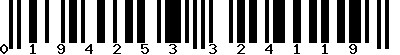 EAN-13 : 0194253324119