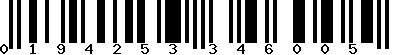 EAN-13 : 0194253346005