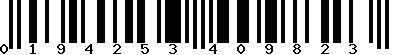 EAN-13 : 0194253409823