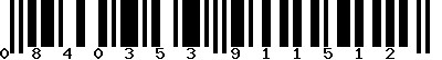 EAN-13 : 0840353911512