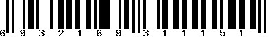 EAN-13 : 6932169311151