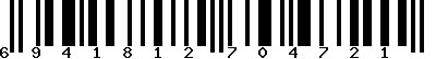 EAN-13 : 6941812704721