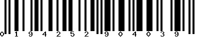 EAN-13 : 0194252904039