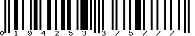 EAN-13 : 0194253375777