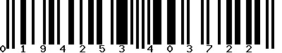 EAN-13 : 0194253403722