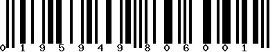 EAN-13 : 0195949806001