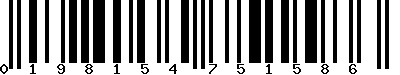 EAN-13 : 0198154751586