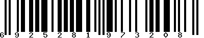 EAN-13 : 6925281973208