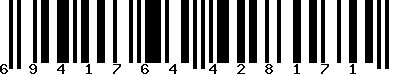 EAN-13 : 6941764428171