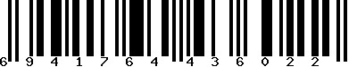 EAN-13 : 6941764436022
