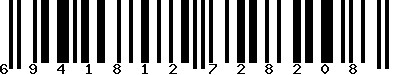EAN-13 : 6941812728208