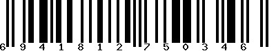 EAN-13 : 6941812750346