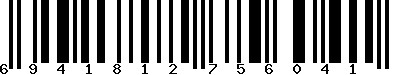 EAN-13 : 6941812756041