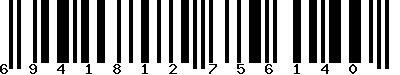 EAN-13 : 6941812756140