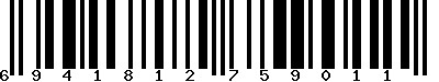EAN-13 : 6941812759011