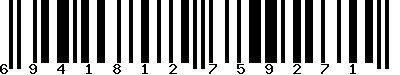 EAN-13 : 6941812759271