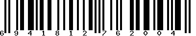 EAN-13 : 6941812762004