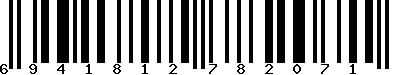 EAN-13 : 6941812782071