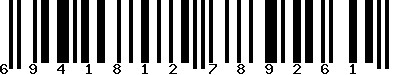 EAN-13 : 6941812789261
