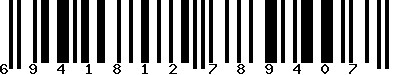 EAN-13 : 6941812789407