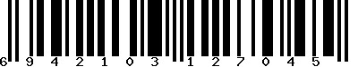 EAN-13 : 6942103127045